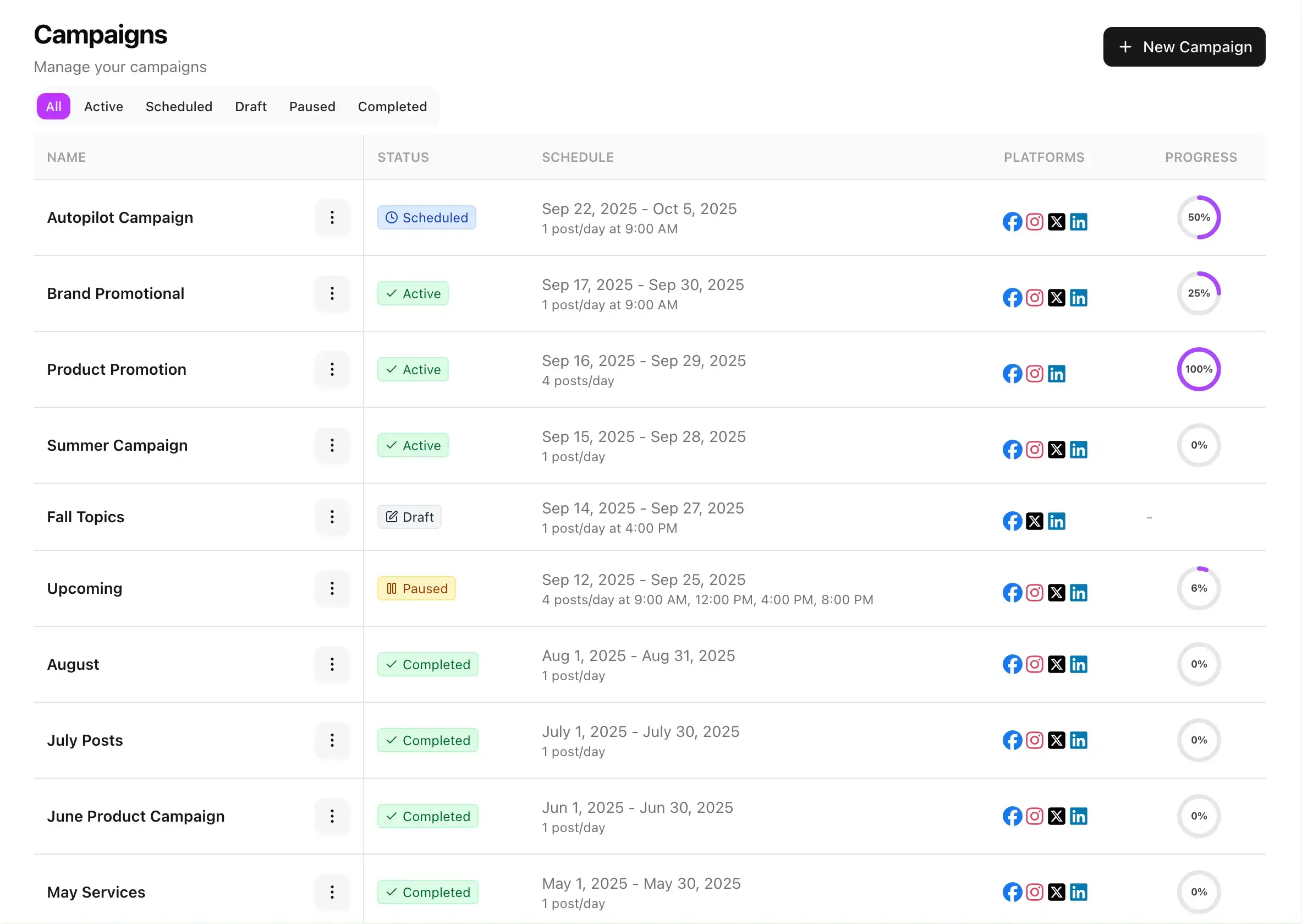 AI social media scheduling tool